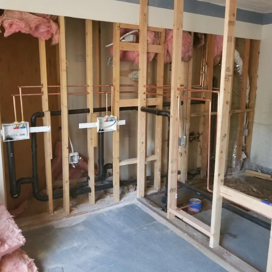 Rough-in copper and drain pipes for Shower Repair in Molalla